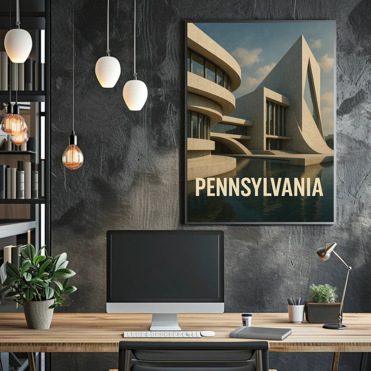 Pennsylvania Architecture Poster