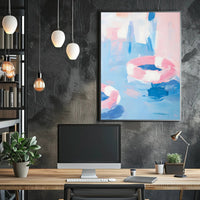 Abstract Summer Poster Pastel Wall Art Print