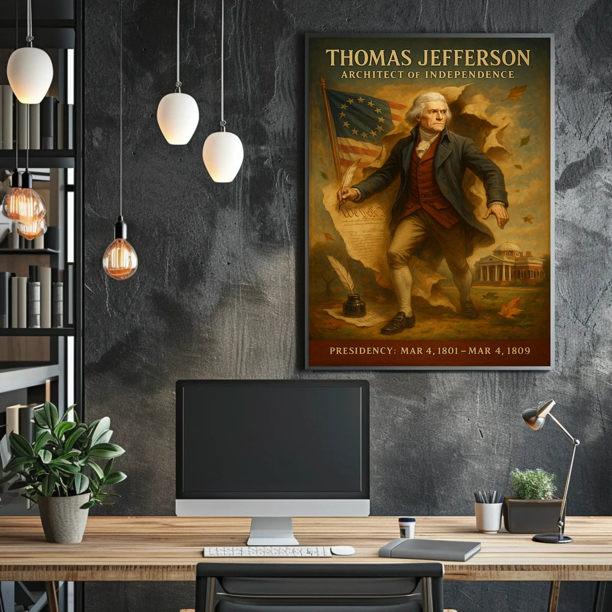 Thomas Jefferson Vintage Presidential Poster