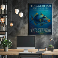 Triggerfish Ocean Art Print: Educational Animal Poster