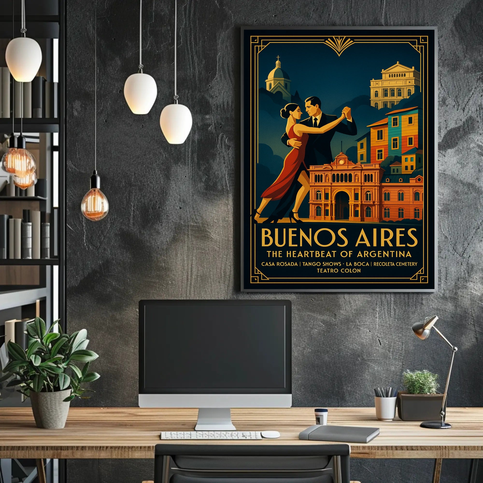 Buenos Aires Vintage Travel Poster Wall Art PosterGoat