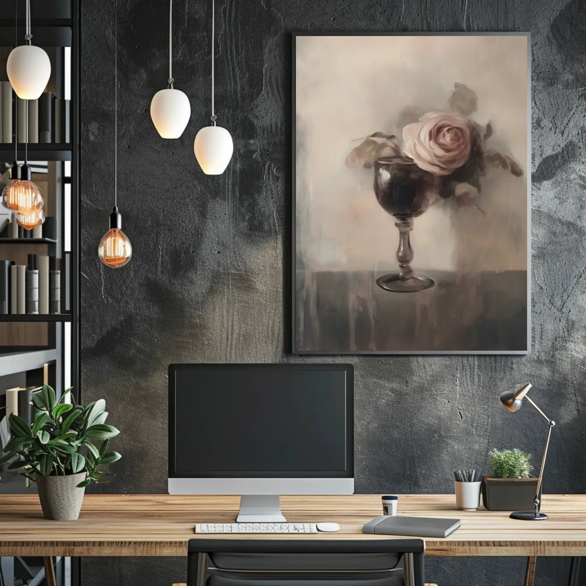 Rose in a Glass Poster
