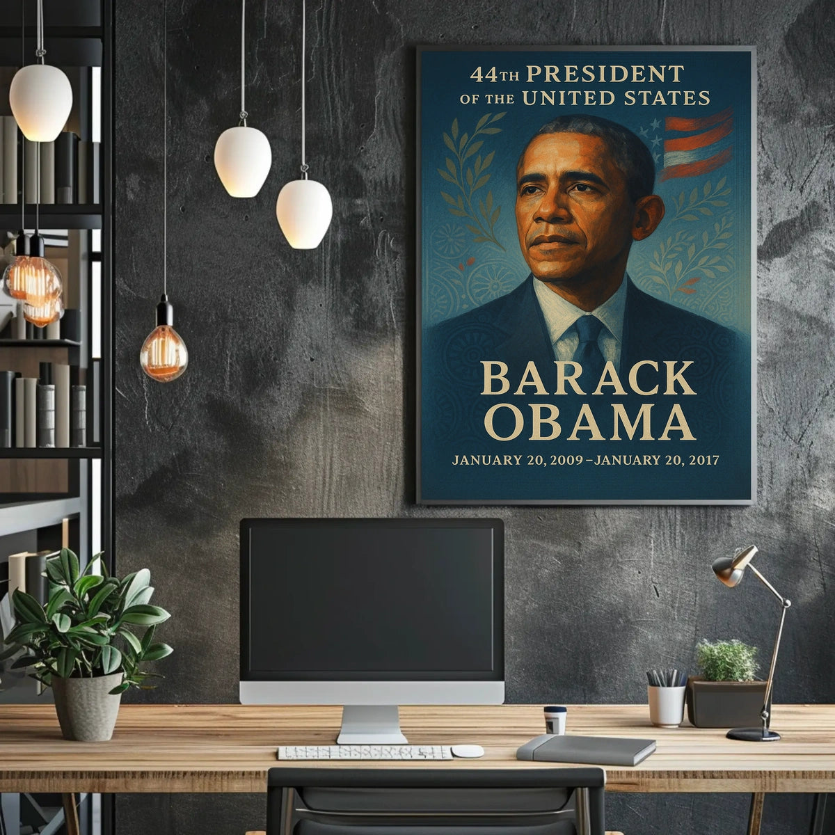 Obama Inspirational Leadership Historical Presidential Poster