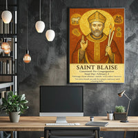 Saint Blaise Patron of Throat Ailments Poster PosterGoat