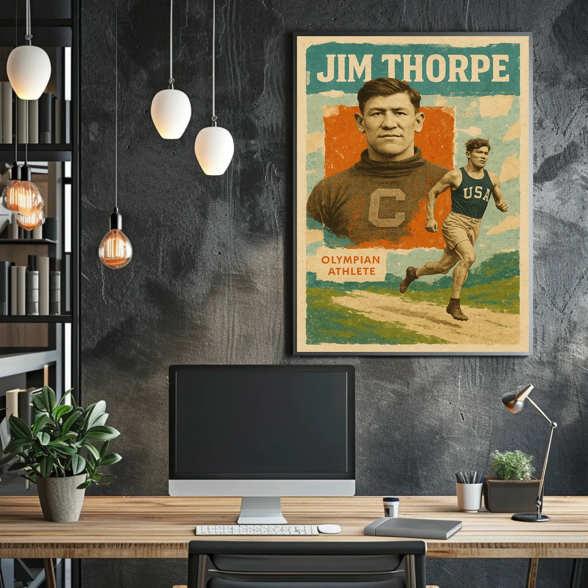 Jim Thorpe Olympian Athlete Poster