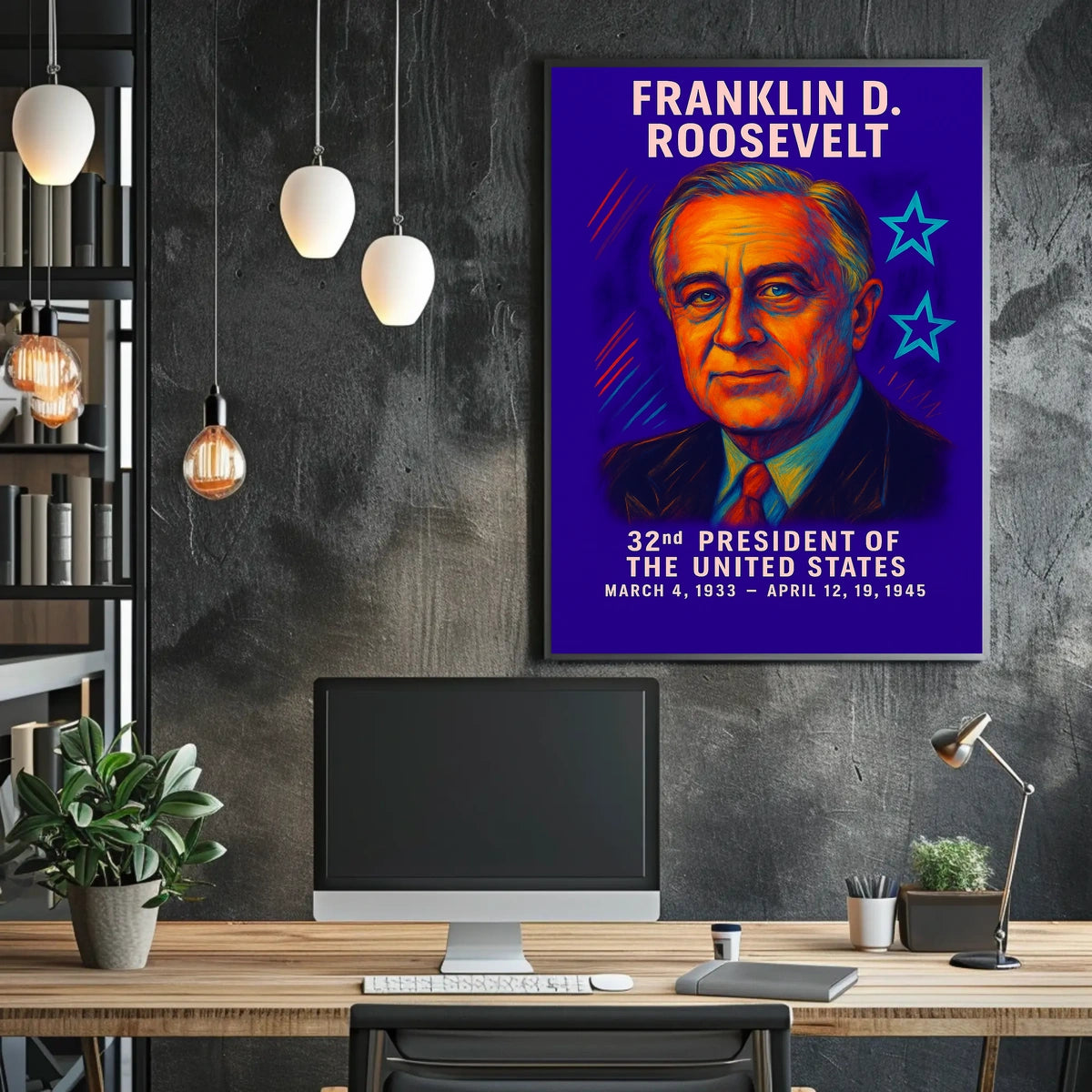 Franklin D. Roosevelt 32nd President Poster