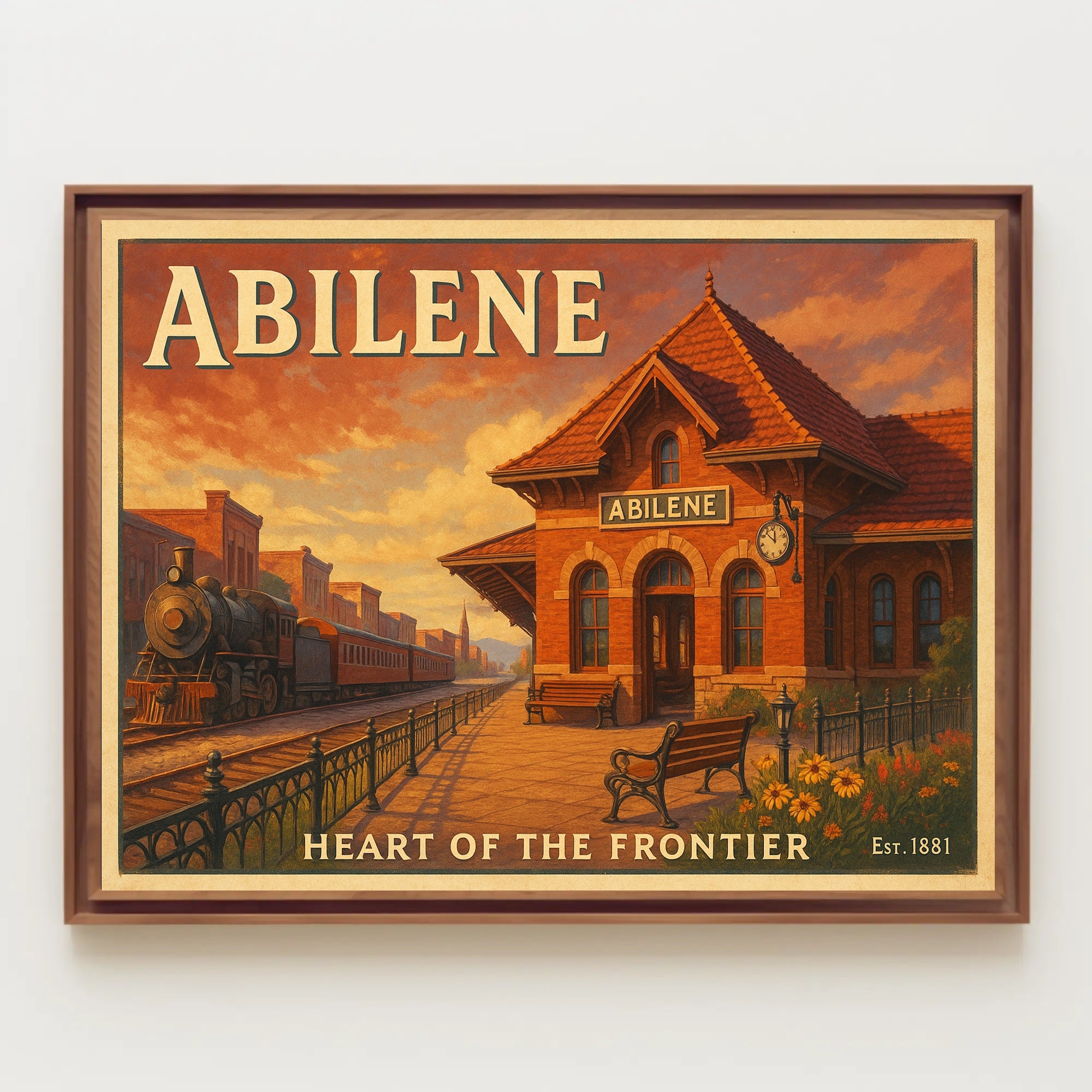 Abilene Heart of the Frontier Poster Print