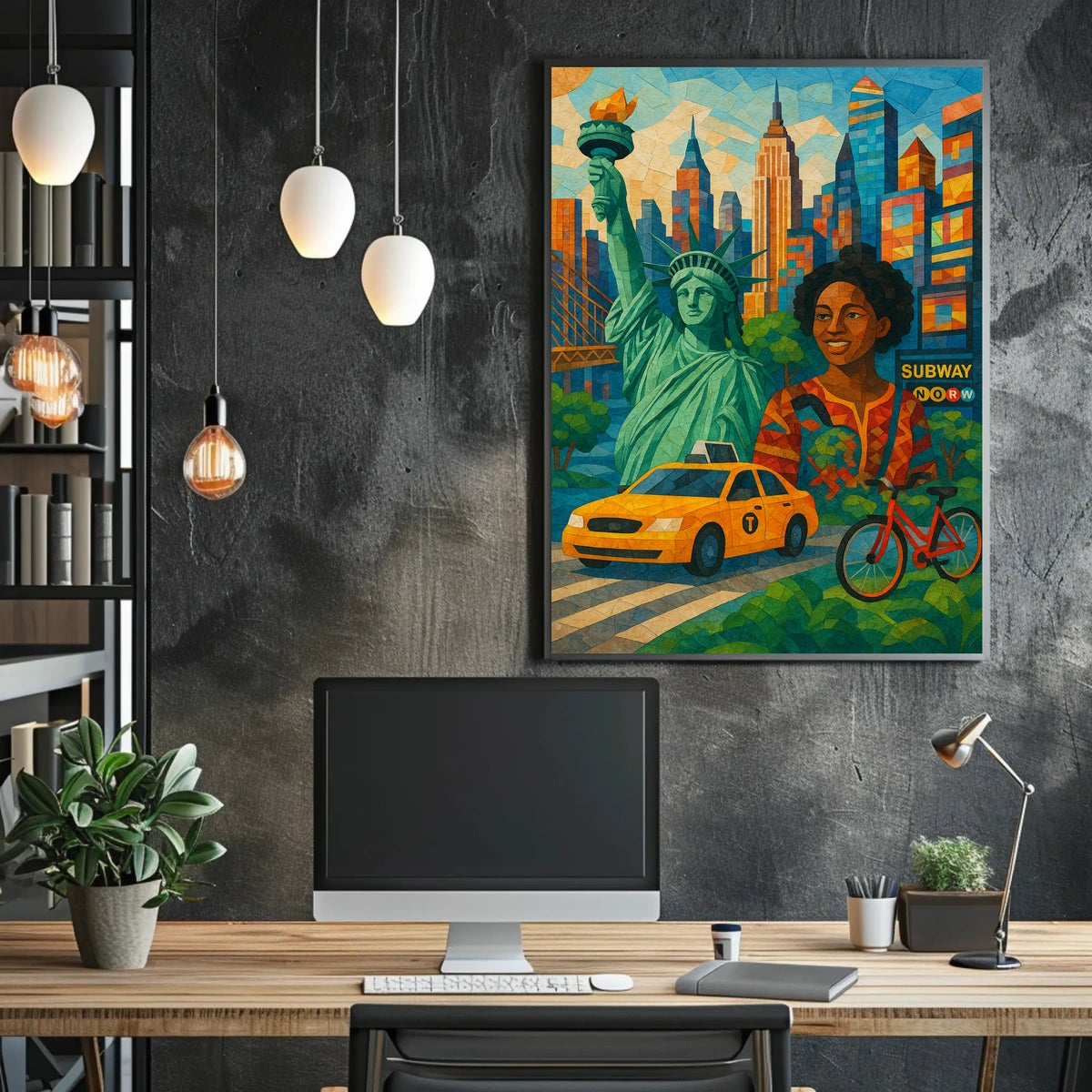 Vibrant New York City Poster For Urban Art Lovers Decor