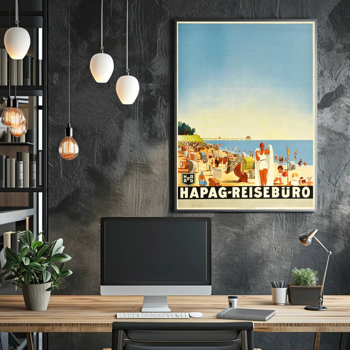 Hapag-Reisebüro Beach Scene Poster