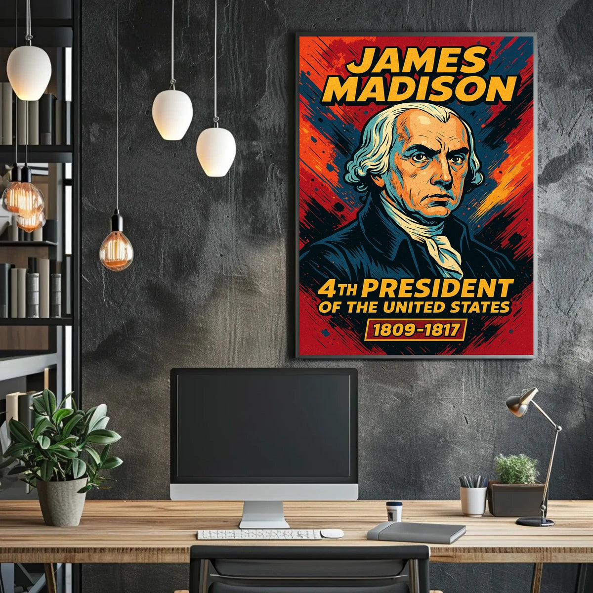 James Madison 4th President Poster Wall Art Heritage