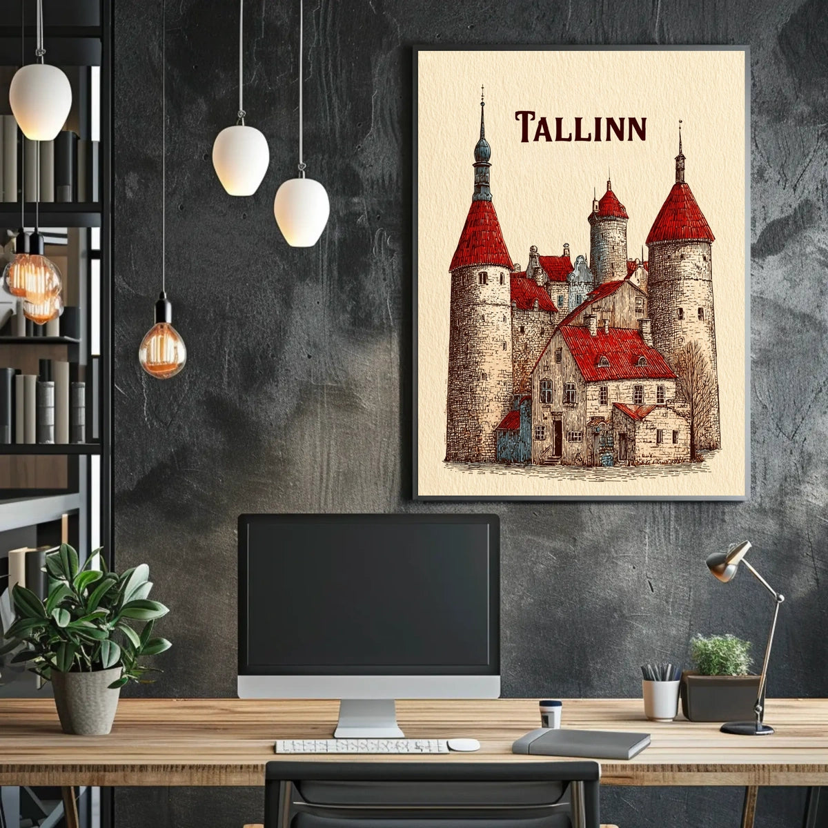 Tallinn A Historic Cityscape Poster