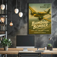 AT-17 Bobcat in Flight WWII Poster