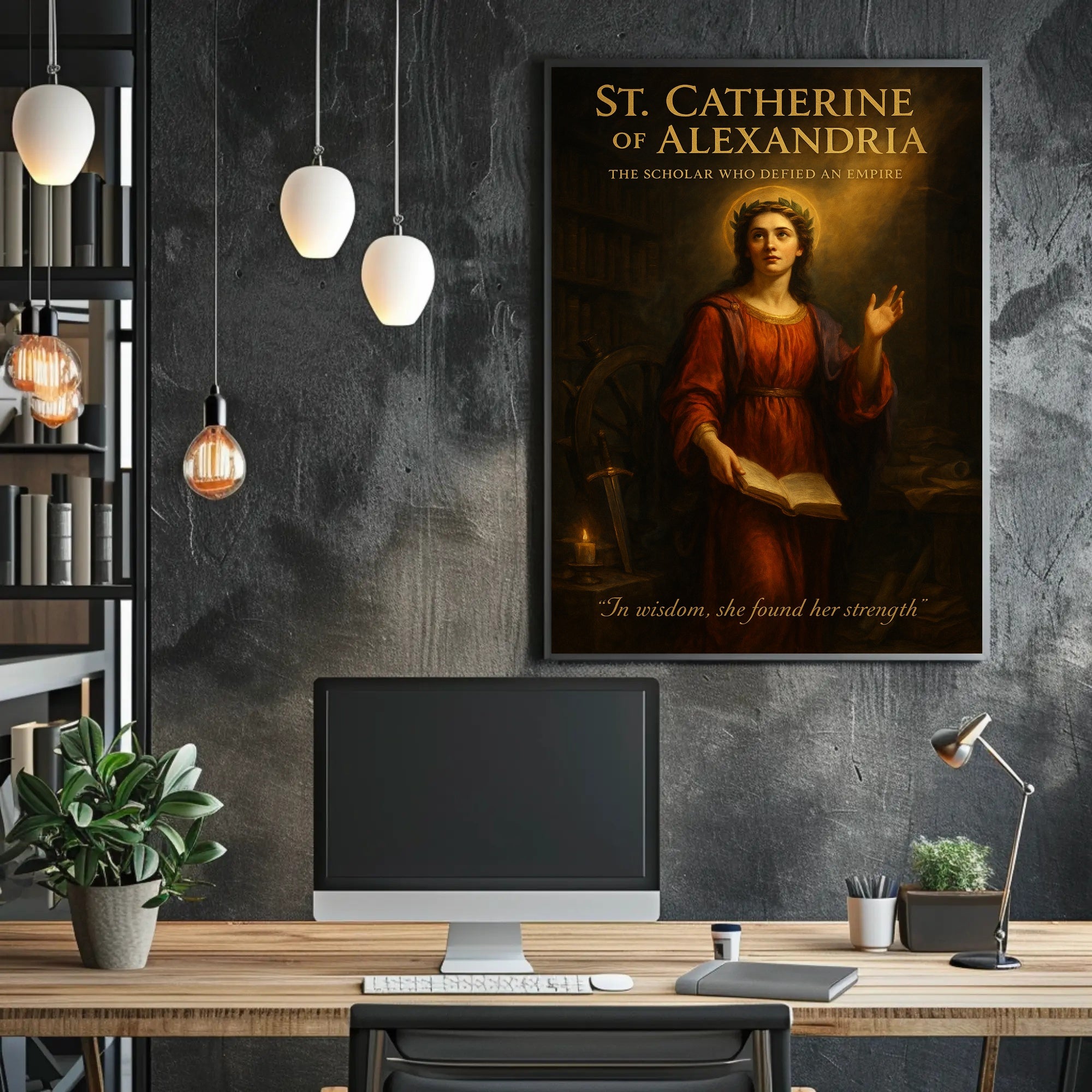 St. Catherine of Alexandria  The Scholar Who Defied an Empire Poster PosterGoat