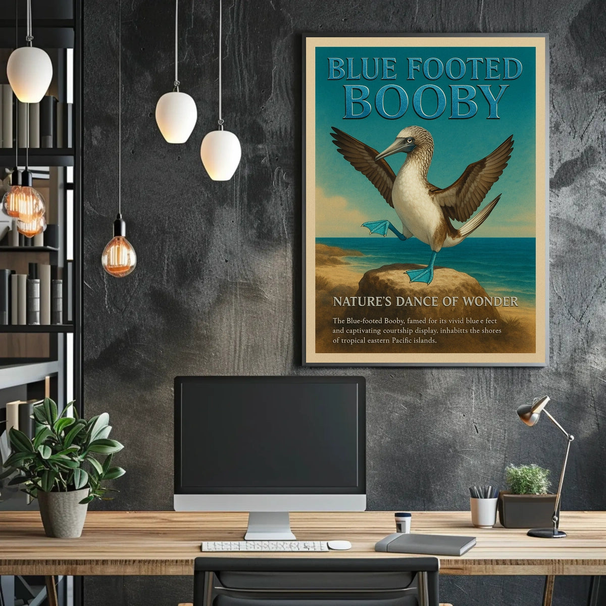 Blue-footed Booby Natures Dance of Wonder Poster