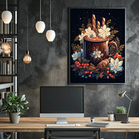 Cozy Holiday Beverage Art Print - Abstract or Artistic Poster