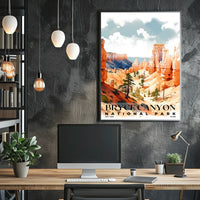 Bryce Canyon Watercolor Wall Art Poster