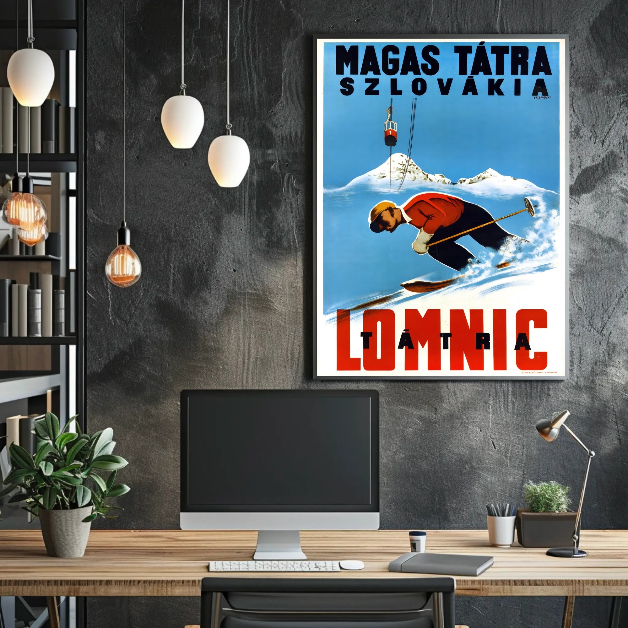 Skiing in the High Tatras Poster PosterGoat