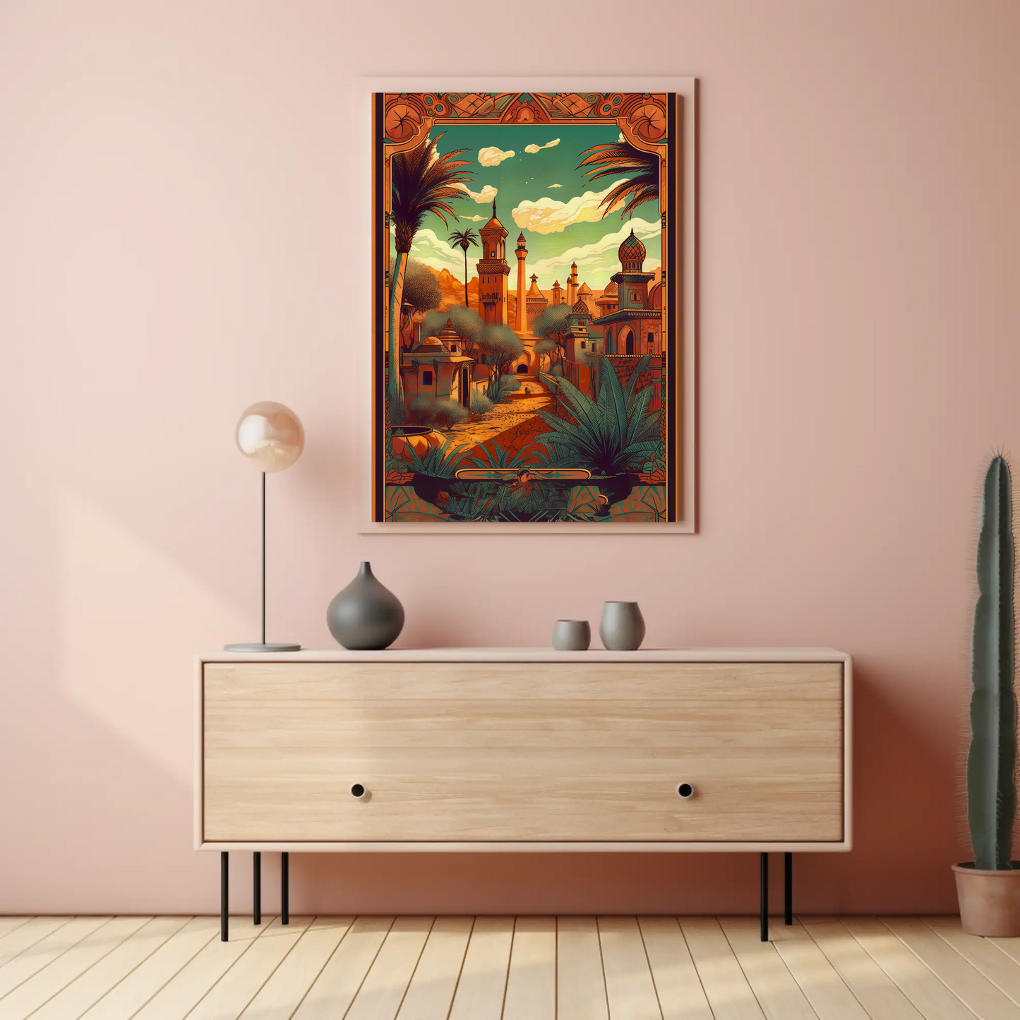 Moroccan Desert Palace Fantasy City Travel Poster