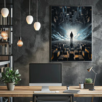 Surreal Futuristic Landscape: Abstract Sci-Fi Poster