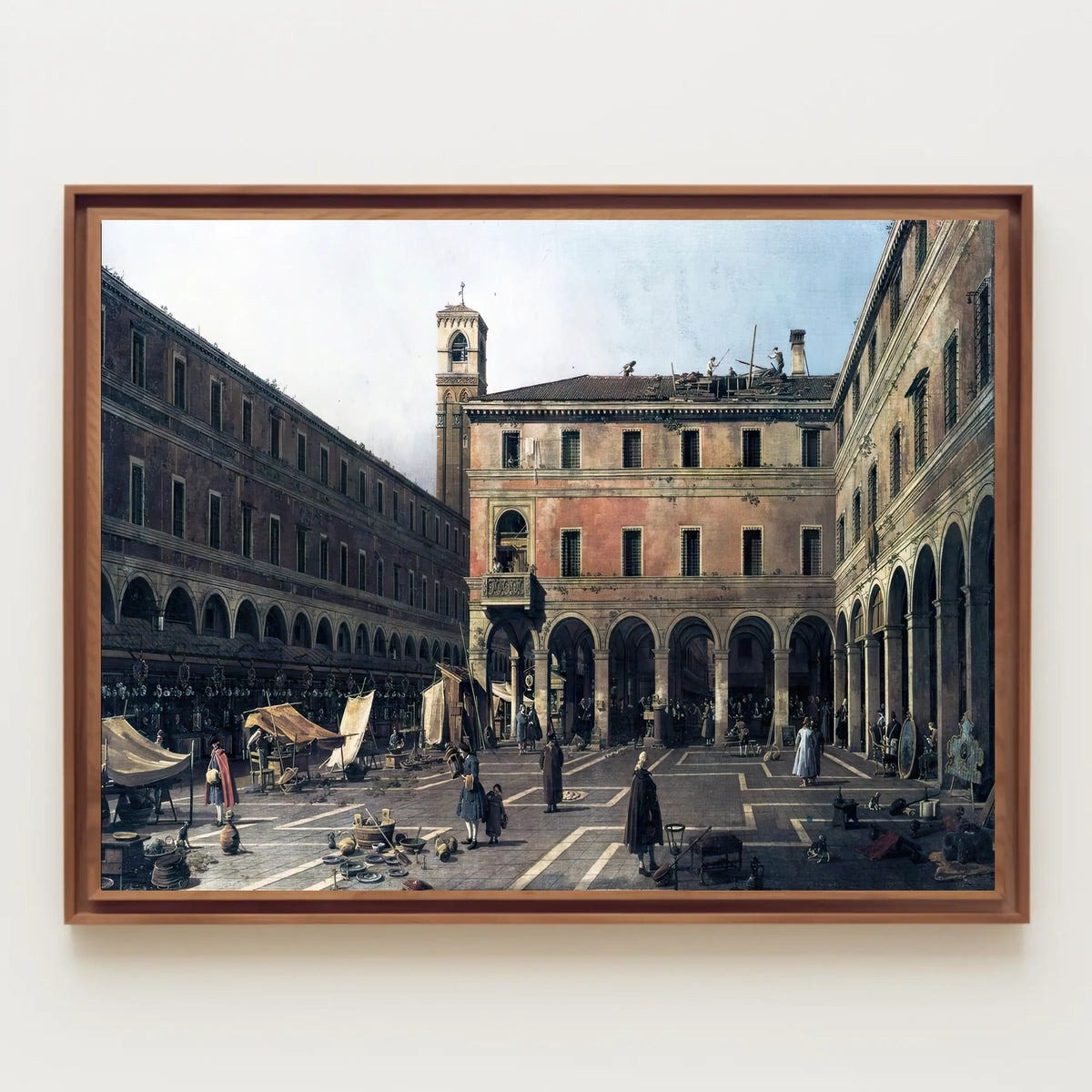 Italian Renaissance Market Scene: Cultural or Heritage Poster
