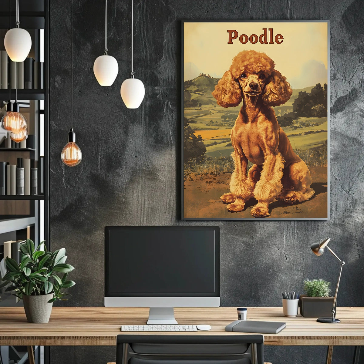Poodle Portrait Poster