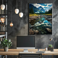 Glacier Tranquil Landscape Poster Travel Wall Art