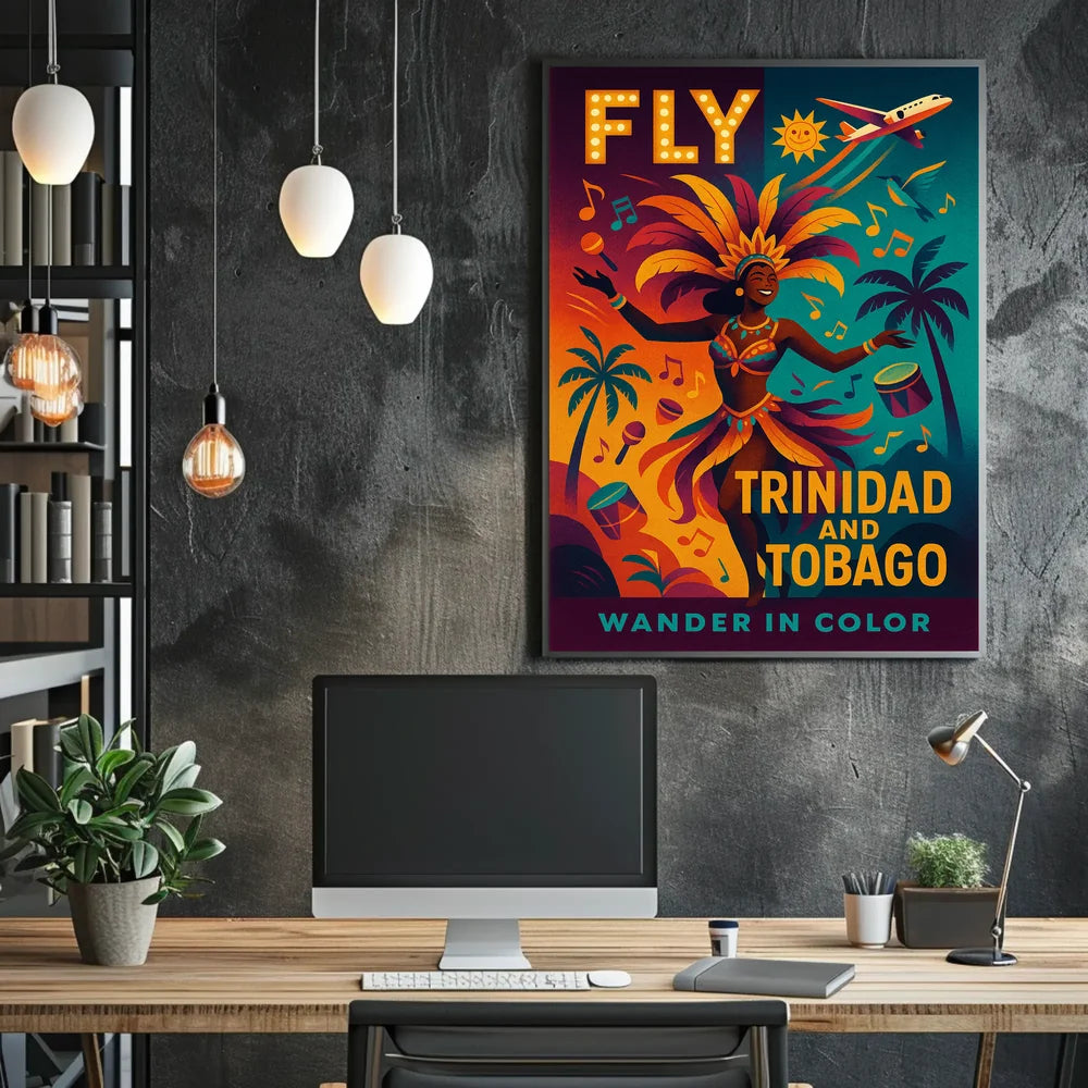 Wander in Color Vibrant Caribbean Travel Poster PosterGoat