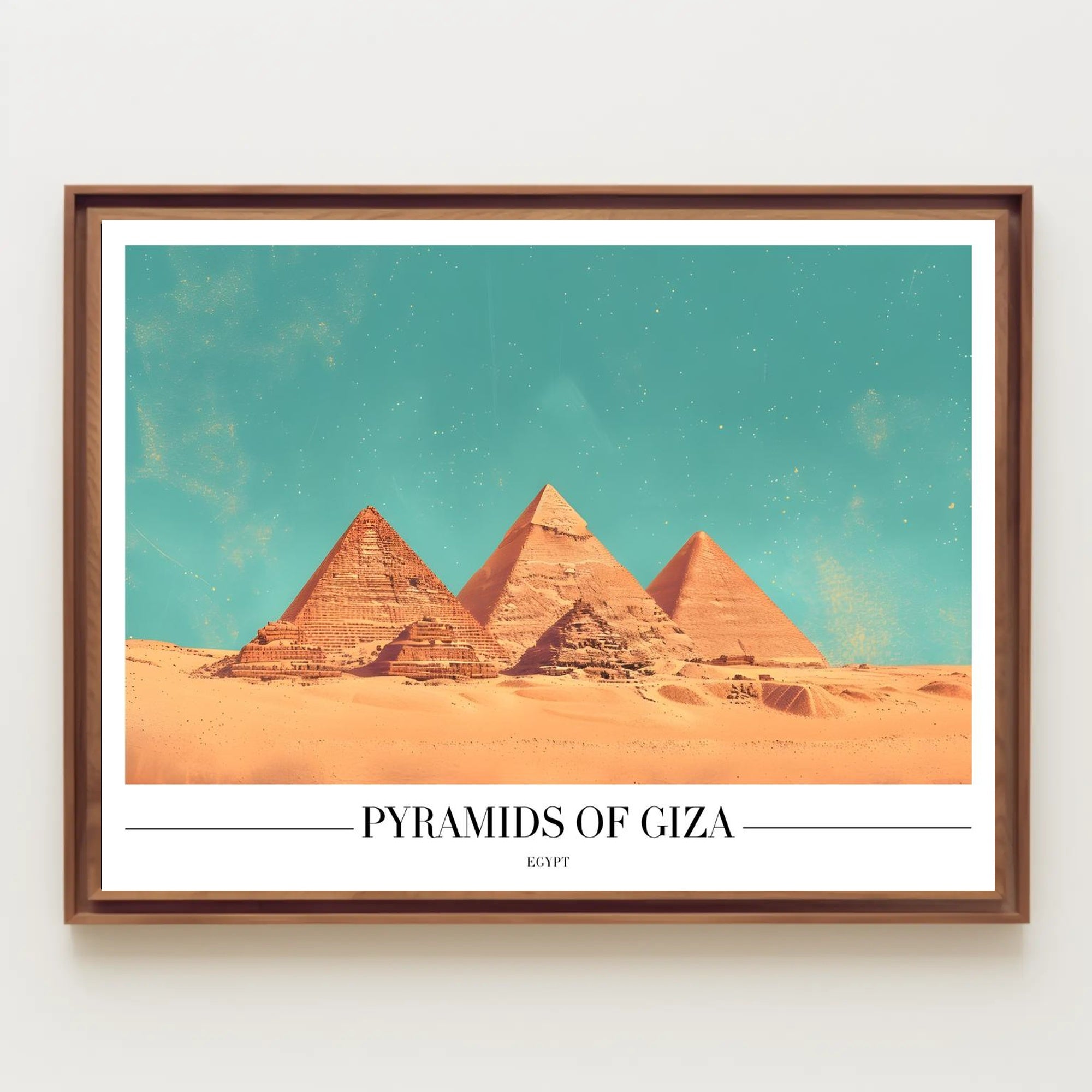 Giza Pyramids Adventure Travel Poster