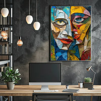 Futuristic Cityscape with Neon Lights Poster