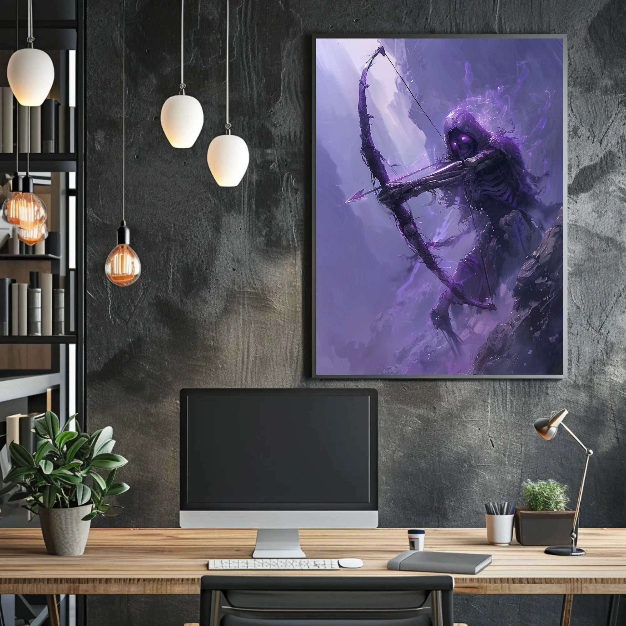 Spectral Archer Fantasy Dark Magic Wall Art Poster PosterGoat