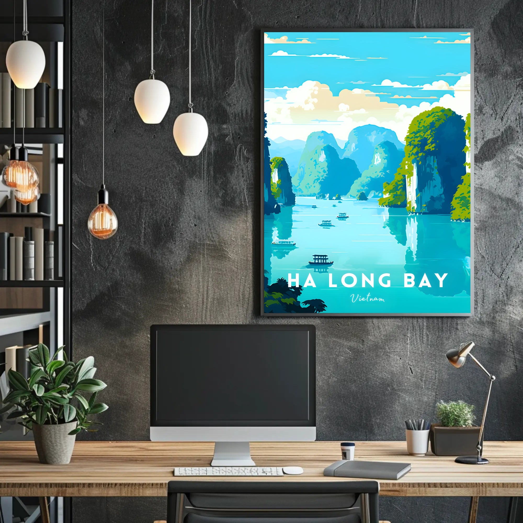 Ha Long Bay Seascape Exploration Travel Poster