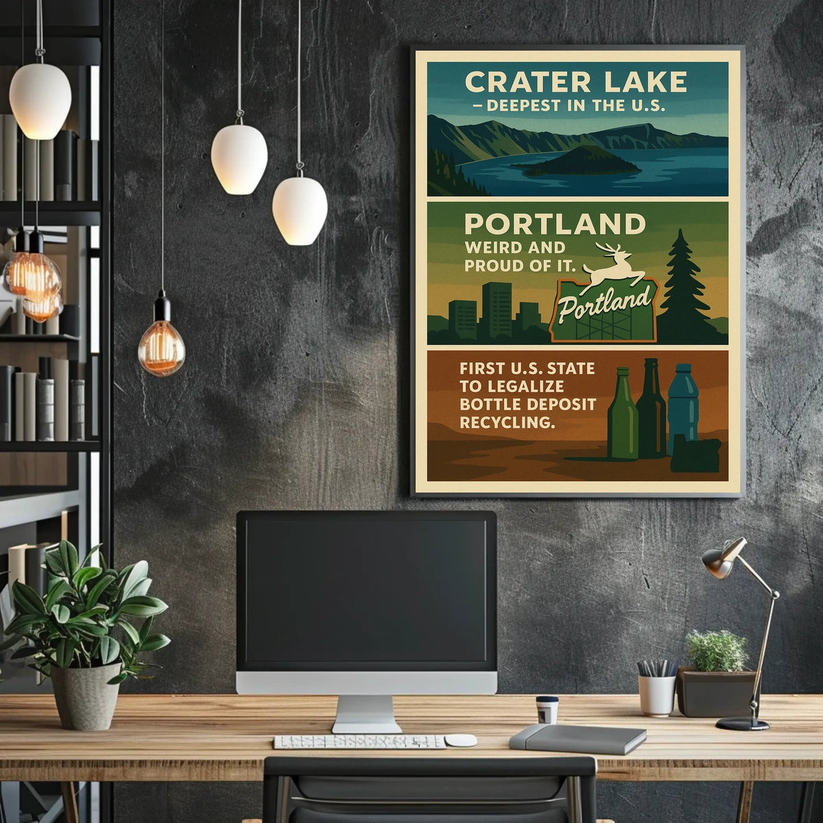 Discover Oregon Crater Lake And Poster