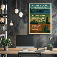 Discover Oregon Crater Lake And Poster