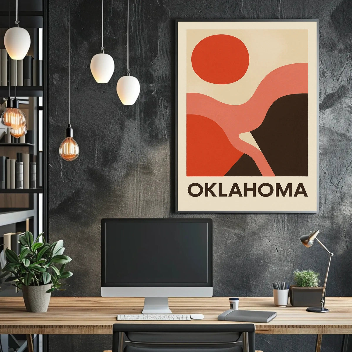 Oklahoma Abstract Art Poster