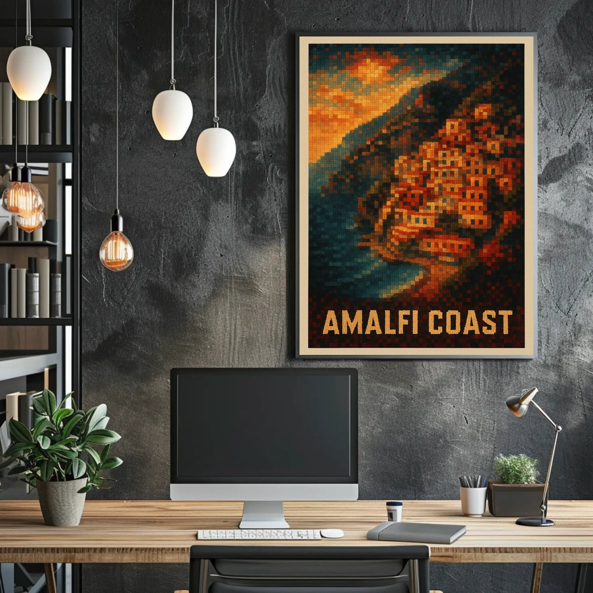 Amalfi Coast Poster Wall Art 18x24 Coastal Decor Gallery