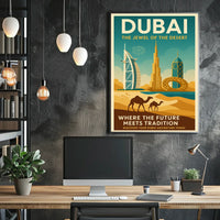 Dubai Poster Jewel of the Desert for Modern Home Decor