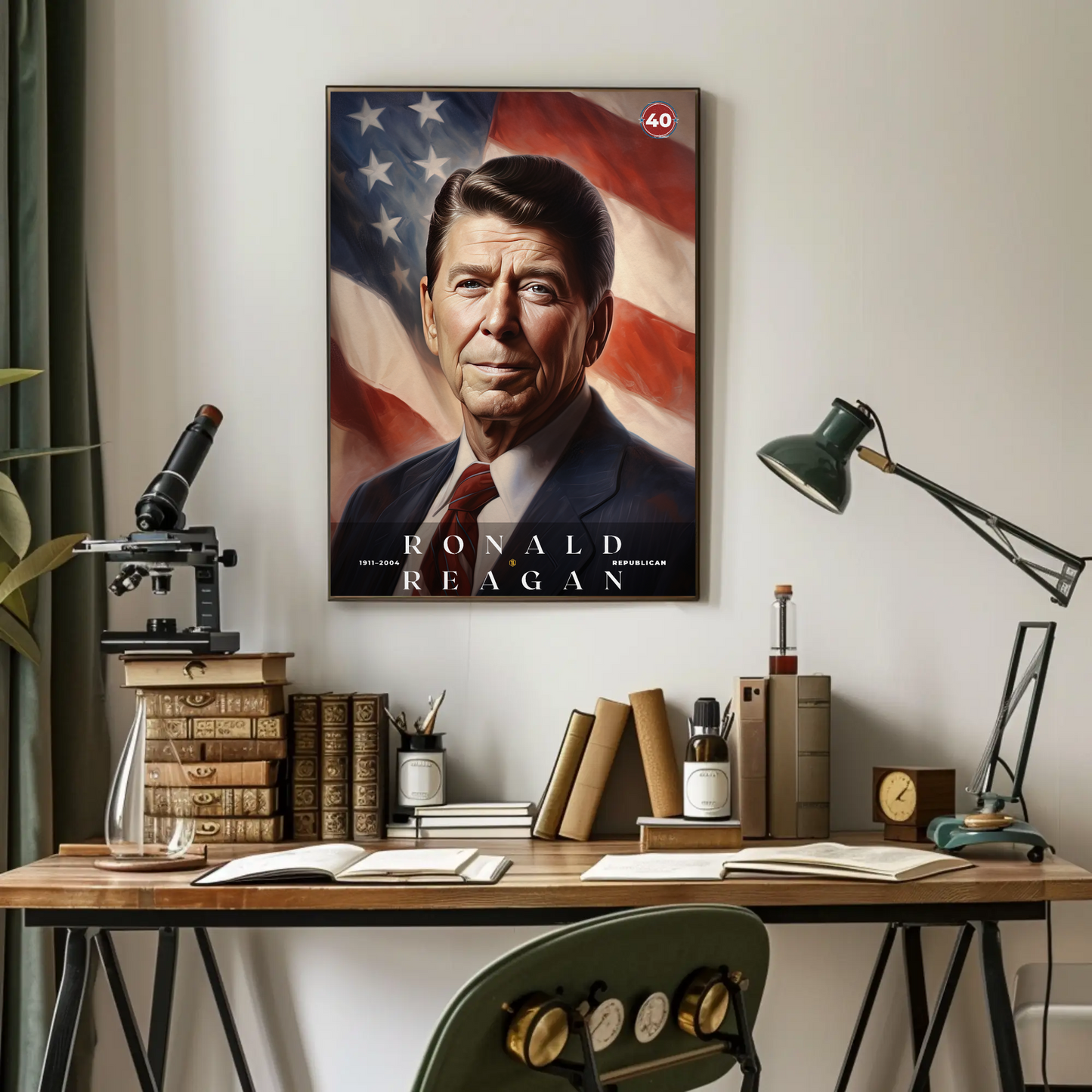 Ronald Reagan 40th President Of The United States Portrait