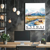 Katmai Watercolor Wall Art Poster
