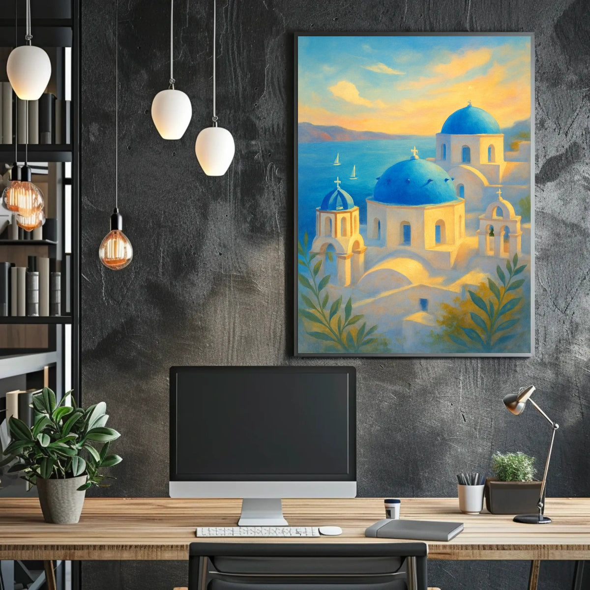 Santorini Serenity Poster