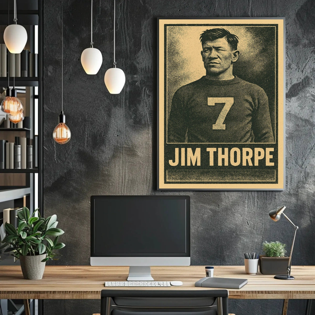 Jim Thorpe Iconic Athlete Poster