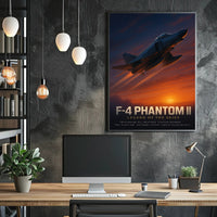 F-4 Phantom II Fighter-Bomber Vintage Military Recruitment Poster PosterGoat