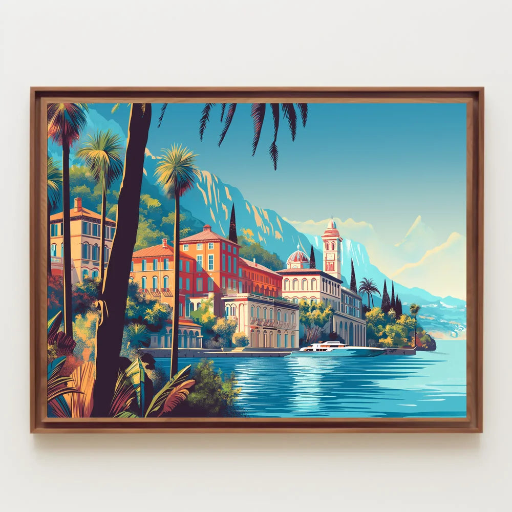 Mediterranean Coastal Escape: Vintage Travel Poster Art