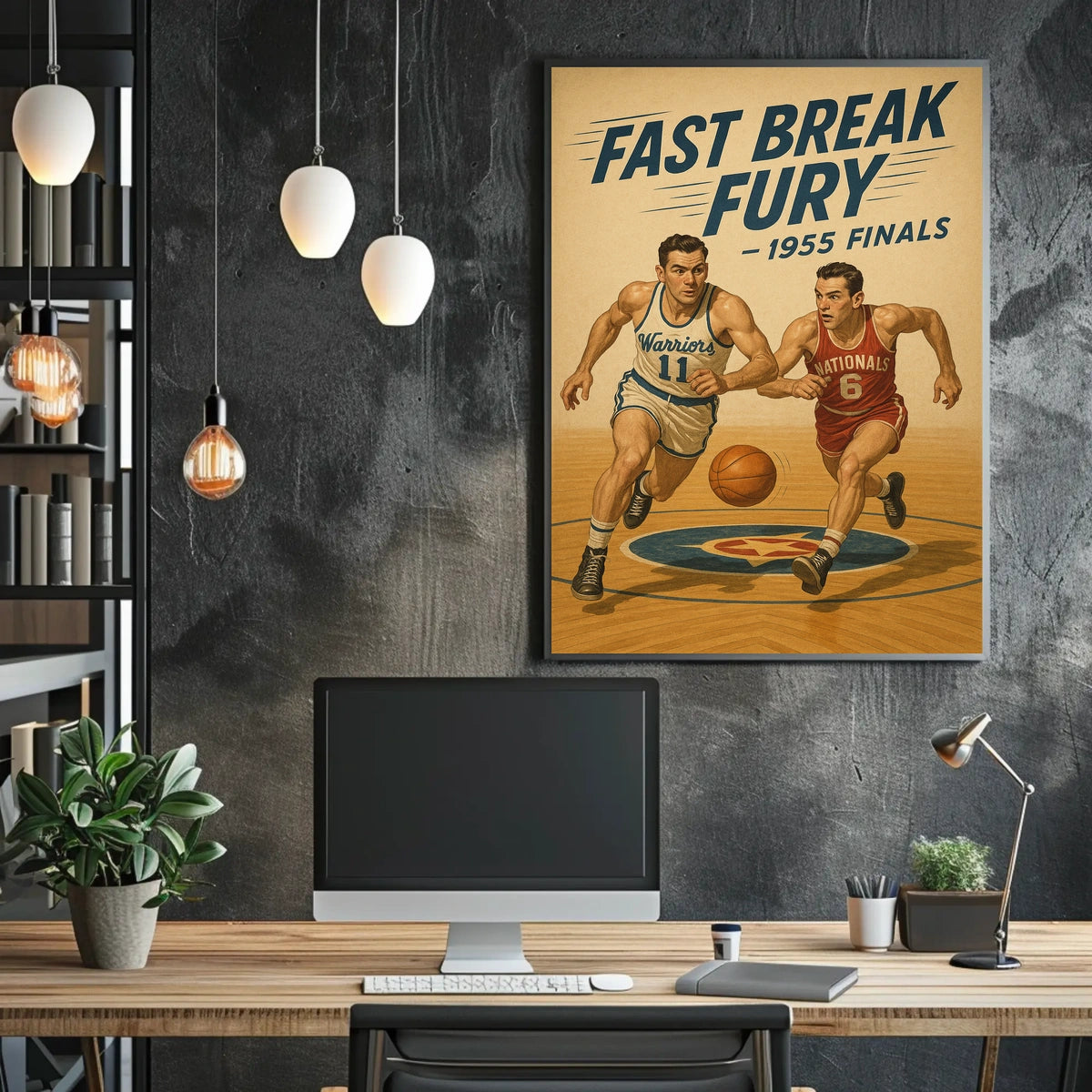 Fast Break Fury 1955 Finals Poster