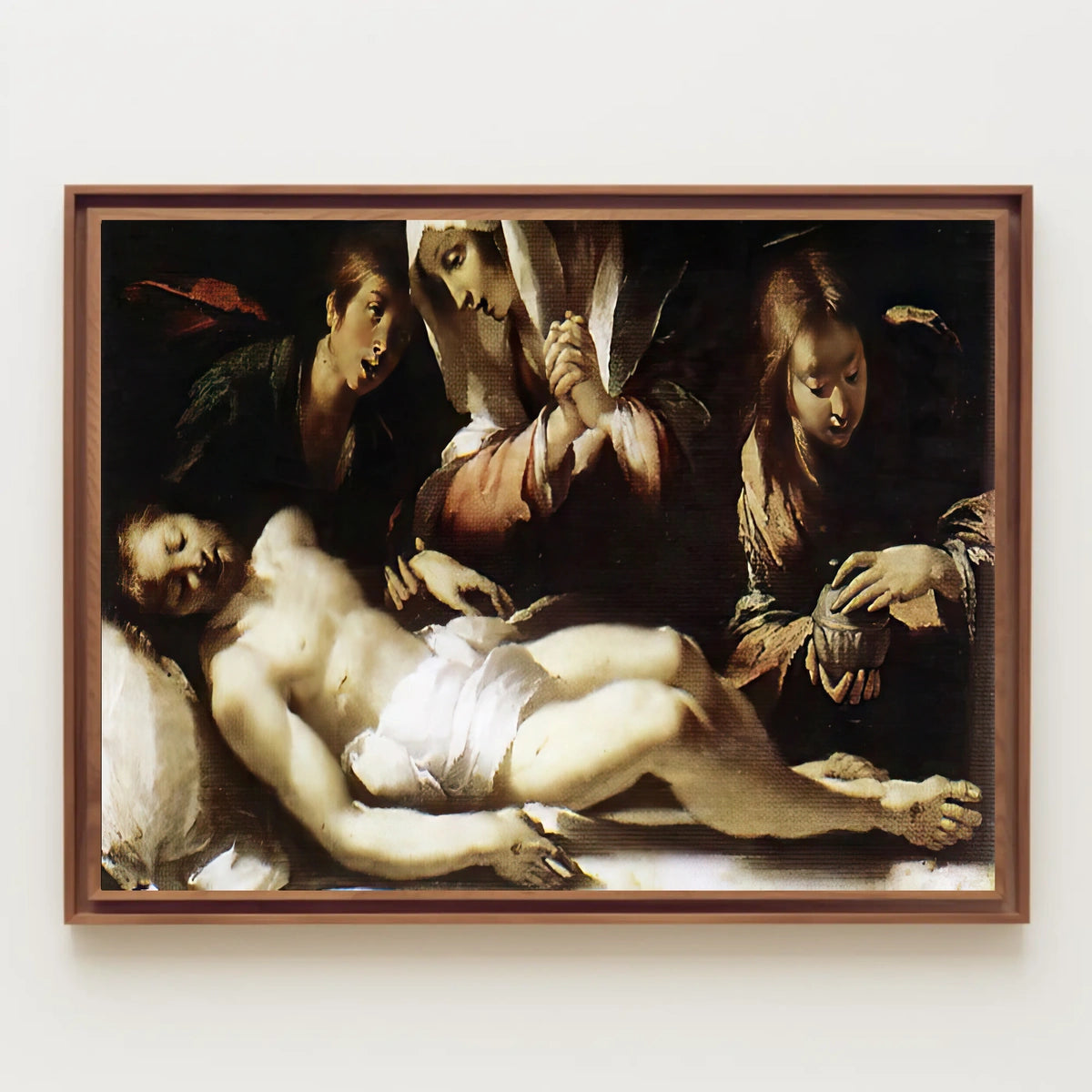 Solemn 17th-Century Religious Art Theme Cultural Heritage Poster