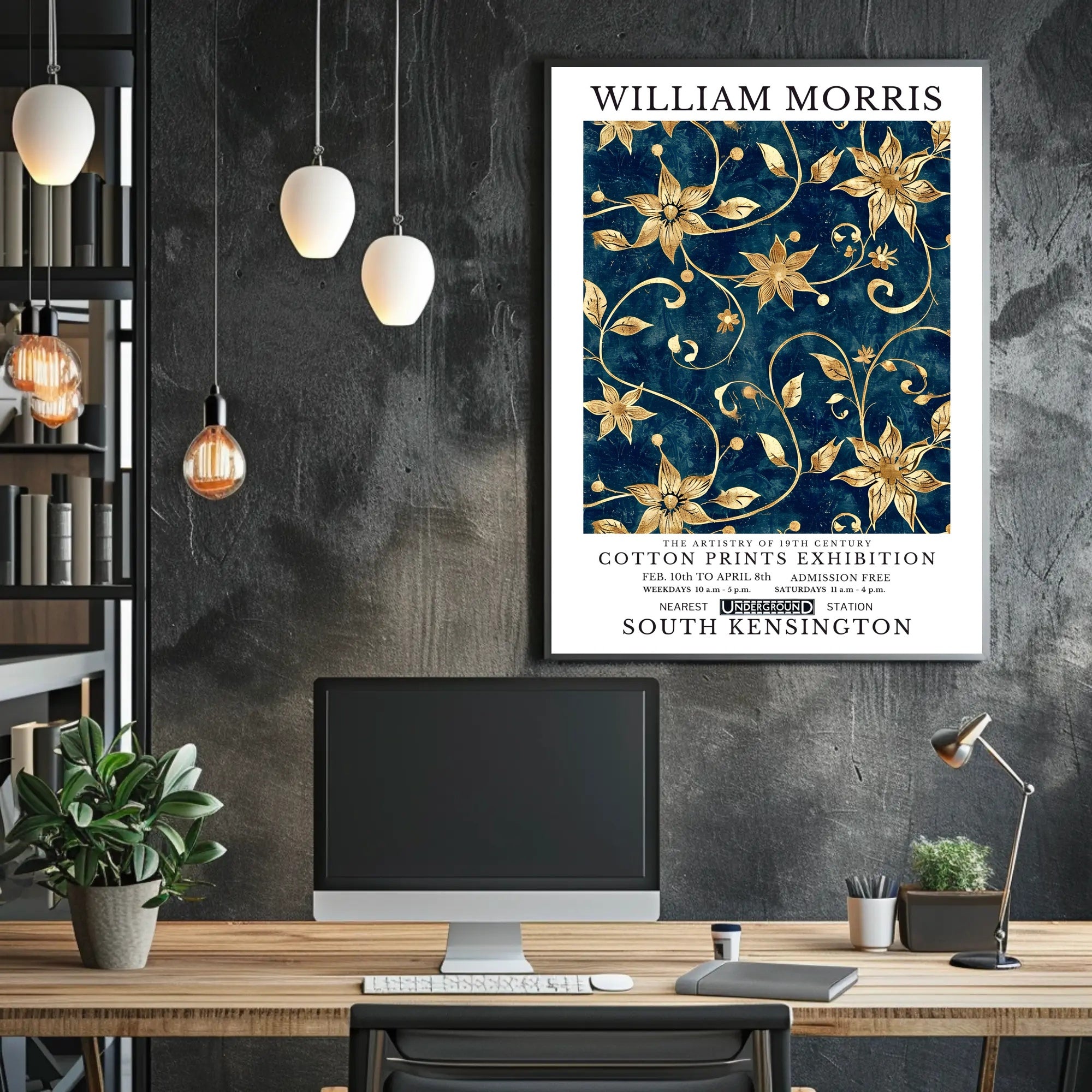 William Morris 19th Century Cotton Prints Poster