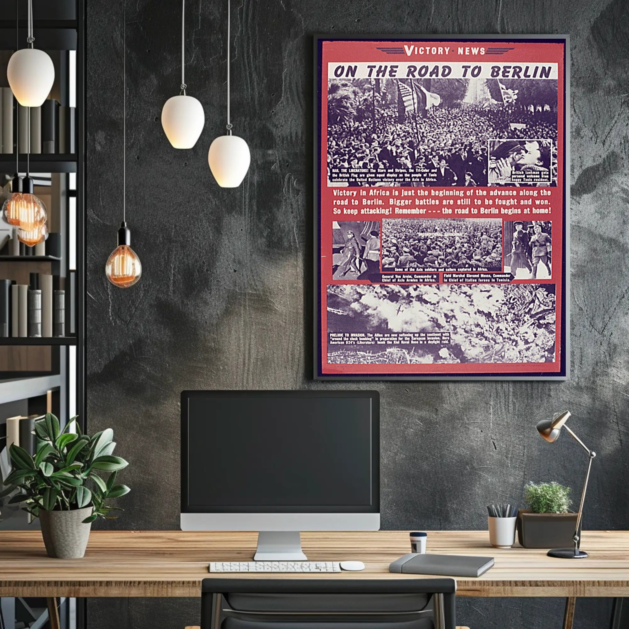 Allied Victories World War II Historical Poster