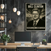 Bill Clinton 42Nd President Poster