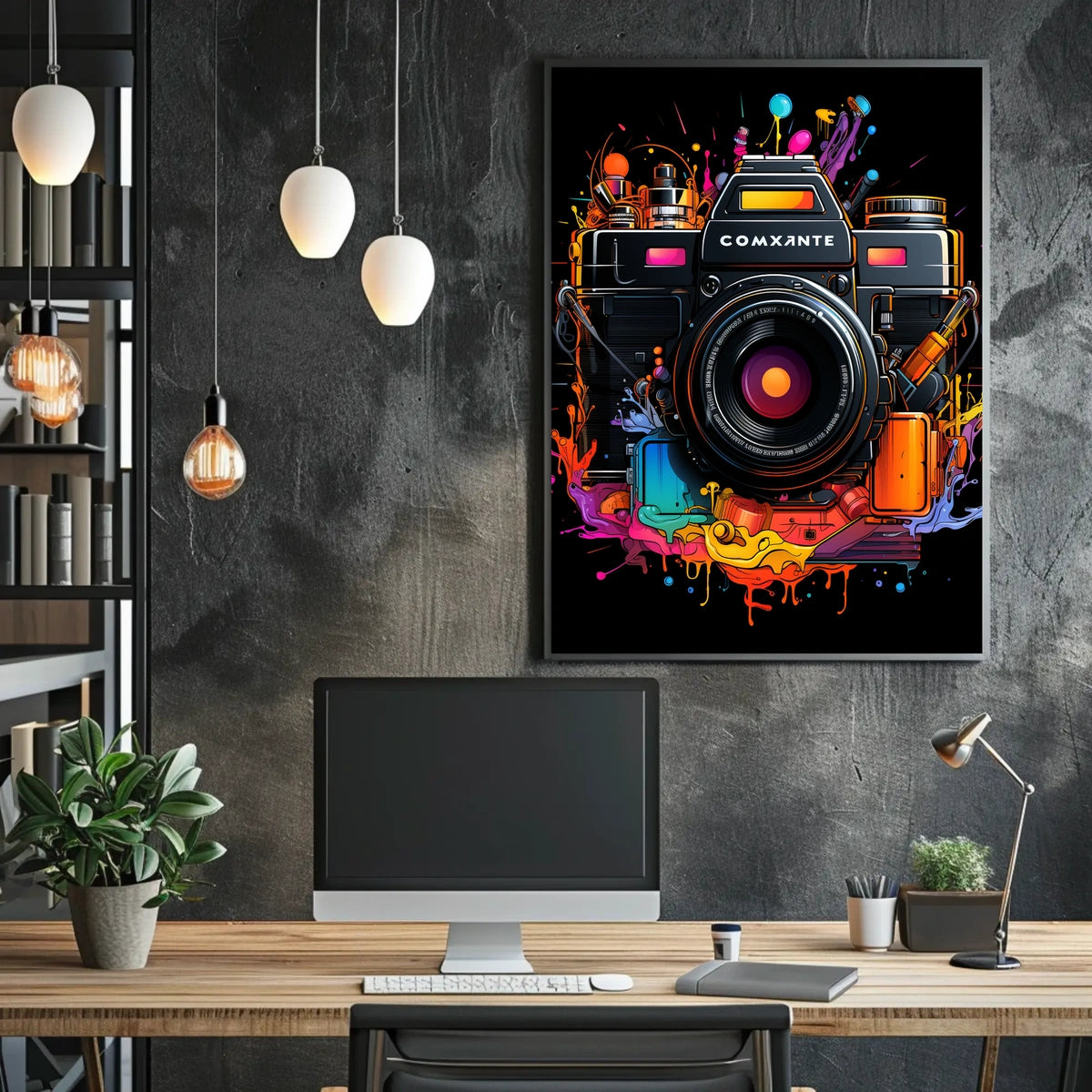 Vibrant Camera Art Poster