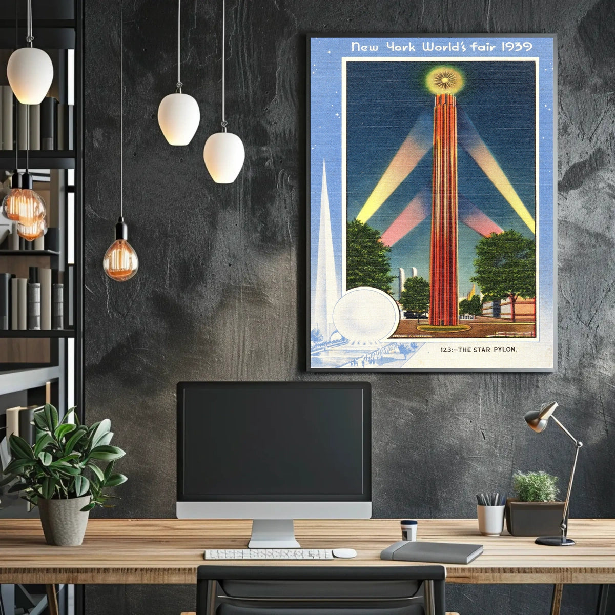 The Star Pylon 1939 Worlds Fair Poster Abstract Wall Art