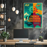 French Southern Territories Adventure Travel Poster PosterGoat